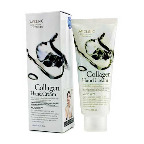 Kem dưỡng da tay Collagen Hàn Quốc cao cấp 3W Clinic Collagen Hand Cream (100ml)